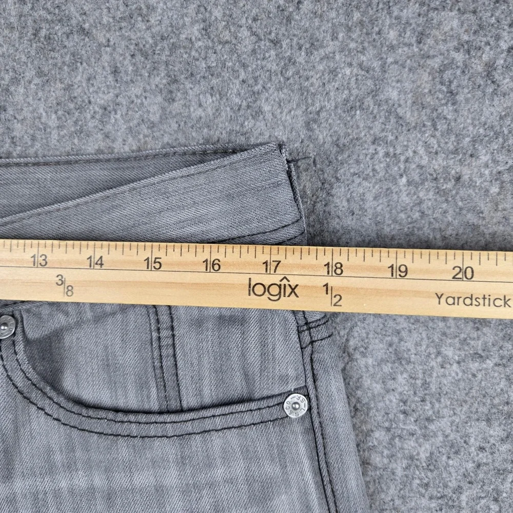 Levis 511 Slim Jeans Mens 34x26 Gray Zipper Back Pockets Grunge Hemmed Y2k